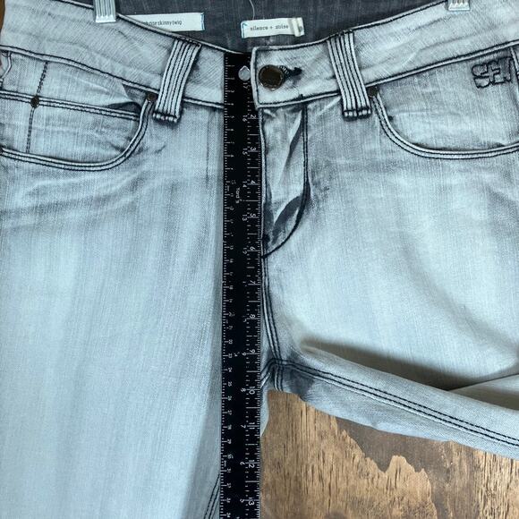 Silence + Noise Womens Jeans Gray Denim High Rise Skinny Twig Stretch 31 - Picture 8 of 12